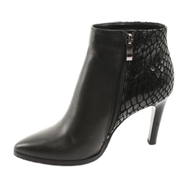 Bottines Espinto noires sur talon haut le noir 2 Bottines Espinto noires sur talon haut le noir 2