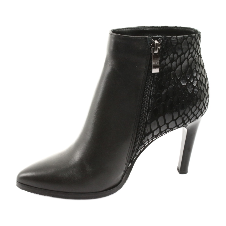 Bottines Espinto noires sur talon haut le noir 2 Bottines Espinto noires sur talon haut le noir 2