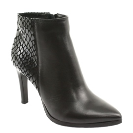 Bottines Espinto noires sur talon haut le noir 1 Bottines Espinto noires sur talon haut le noir 1