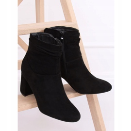 Bottines noires classiques à talons 9018-7 Noir le noir 1