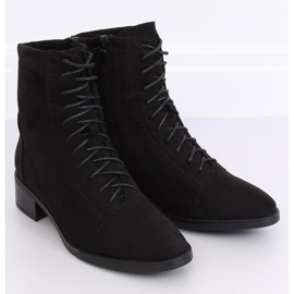 Bottines à lacets noires 3127 Noir le noir 2