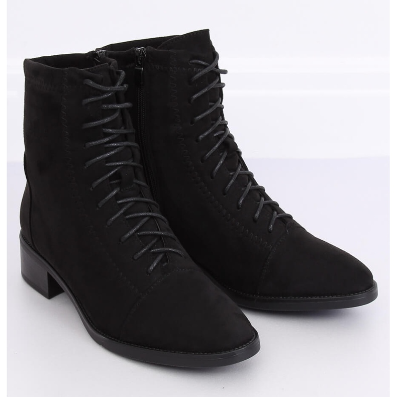 Bottines à lacets noires 3127 Noir 2