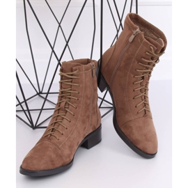 Bottines à lacets, beige 3127 Kaki 2