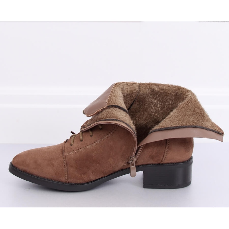 Bottines à lacets, beige 3127 Kaki 1