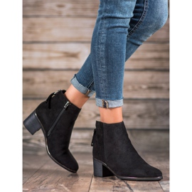 Filippo Bottes en daim classiques le noir 4