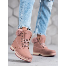 Bottes à paillettes MCKEYLOR rose 1