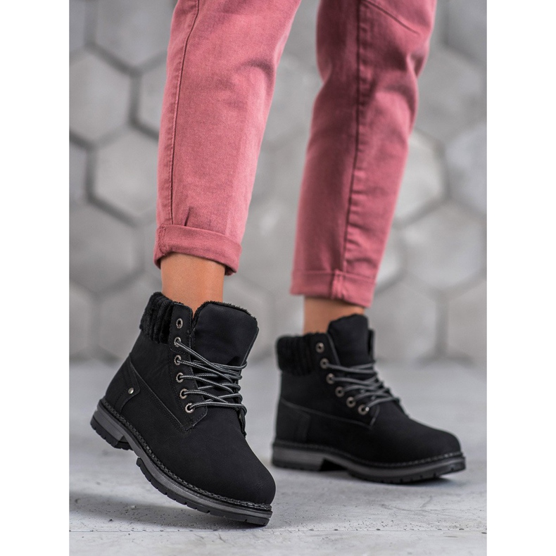 SHELOVET Trappeurs à la mode noir 1