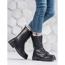 SHELOVET Bottines Glany Noires 1