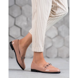 SHELOVET Mocassins laqués rose 1