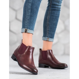 Anesia Paris Bottines chelsea bordeaux rouge 1