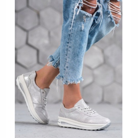 Chaussures en cuir à paillettes VINCEZA gris 2 Chaussures en cuir à paillettes VINCEZA gris 2