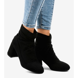 Bottines en daim noir sur le poteau BD340 le noir 2