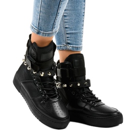 Baskets plates noires Y-205 le noir 1 Baskets plates noires Y-205 le noir 1