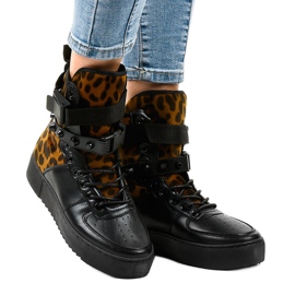 Baskets plates noires Y-205 multicolore 1