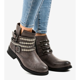 Bottes isothermes plates grises pour femmes F1608 2