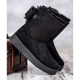 SHELOVET Mukluki avec un arc le noir 2