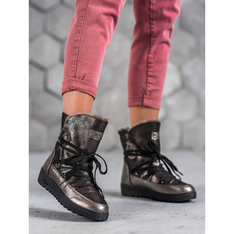 Bottes de neige MCKEYLOR à paillettes gris 1