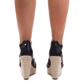 Sandales Compensées 100-575 Noir 2