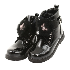Bottes vernies d'Evento 1438 canettes noir 3