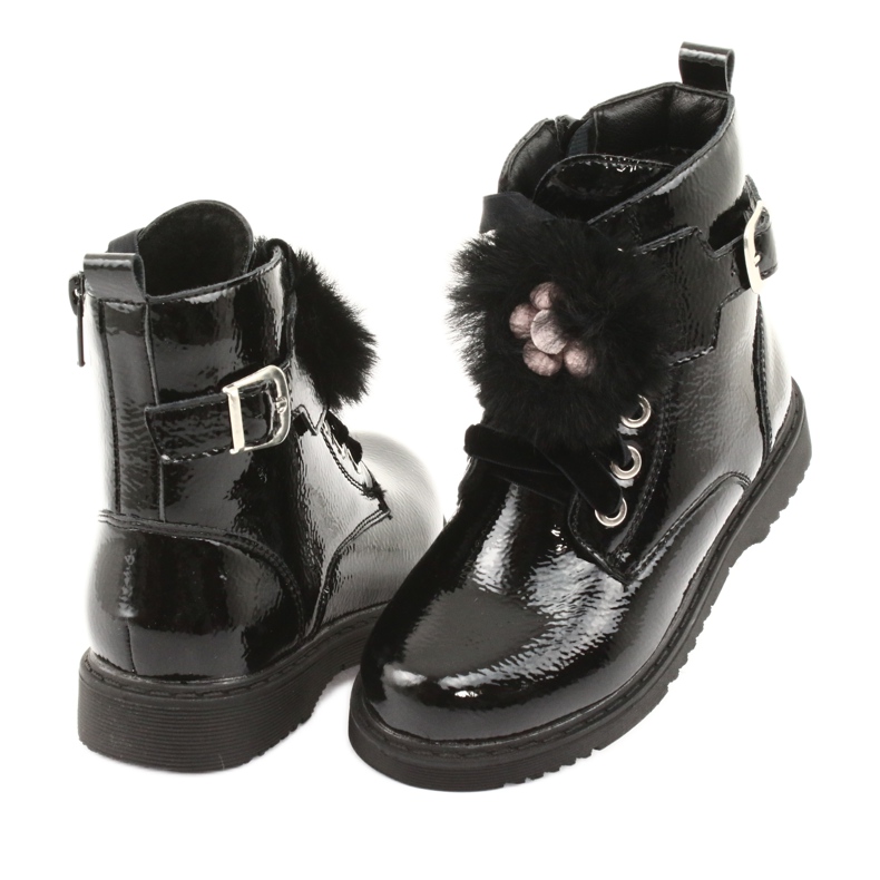 Bottes vernies d'Evento 1438 canettes le noir 4 Bottes vernies d'Evento 1438 canettes le noir 4