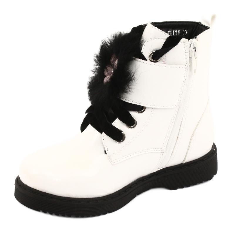 Bottes vernies d'Evento 1438 canettes blanc noir 2