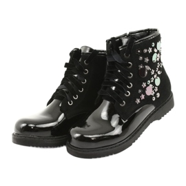 Bottines Evento 1433 à sequins laqués le noir 3