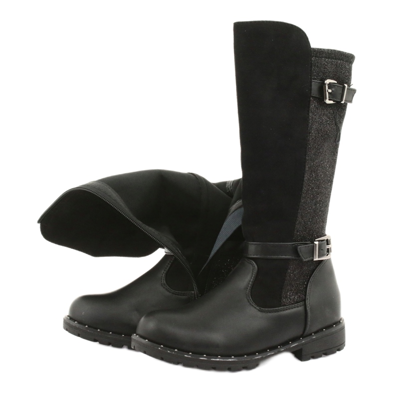 Bottes noires pour fille Evento 1501 gris 5