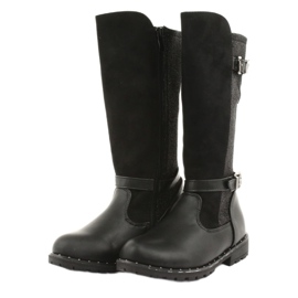 Bottes noires pour fille Evento 1501 le noir gris 3