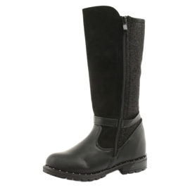 Bottes noires pour fille Evento 1501 le noir gris 2