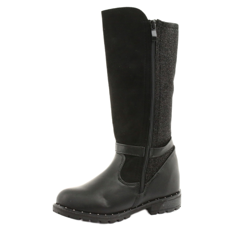 Bottes noires pour fille Evento 1501 le noir gris 2