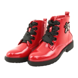 Bottines laquées Sergio Leone 530 noir rouge 3