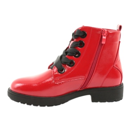 Bottines laquées Sergio Leone 530 noir rouge 2