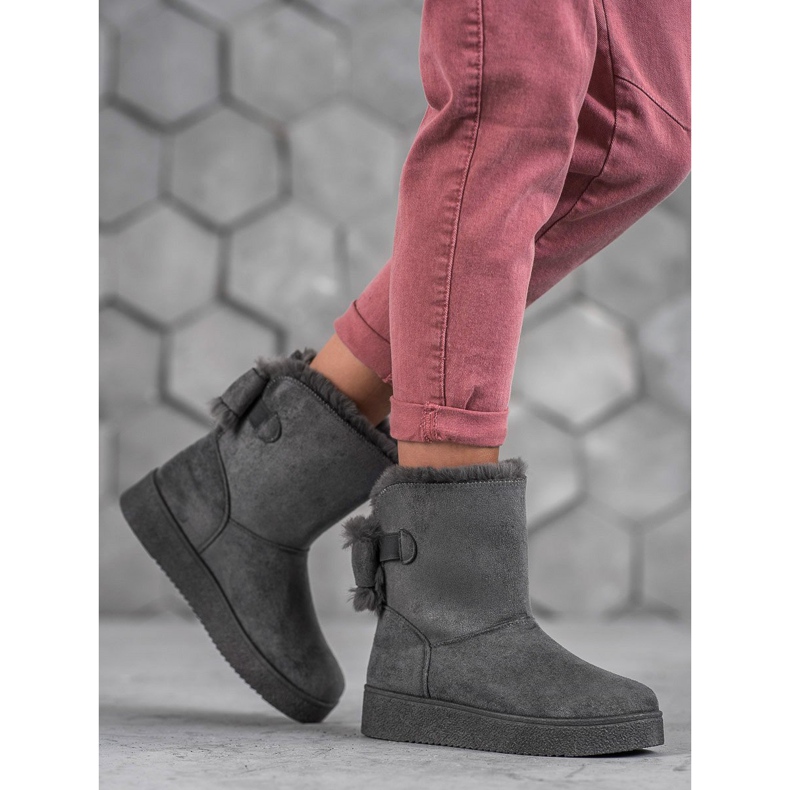 SHELOVET Mukluki avec un arc gris 1