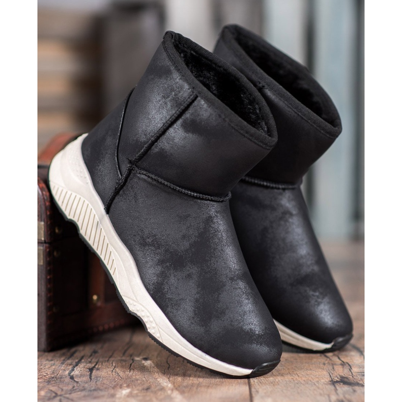 SHELOVET Bottes de neige confortables le noir 1