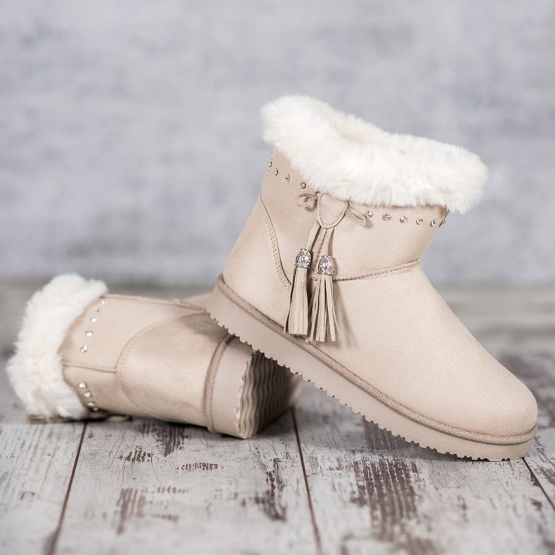 SHELOVET Mukluki avec des cristaux brun 1 SHELOVET Mukluki avec des cristaux brun 1