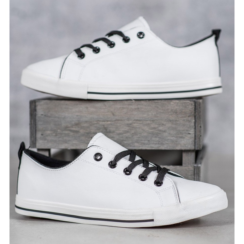 SHELOVET Baskets confortables blanche 2