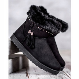 SHELOVET Mukluki avec des cristaux le noir 1 SHELOVET Mukluki avec des cristaux le noir 1