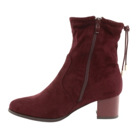 M.Daszyński Bottines en daim à talon Daszyński SA58 rouge multicolore 2