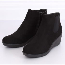 Noir Bottines compensées noires L3065 Noir le noir 4