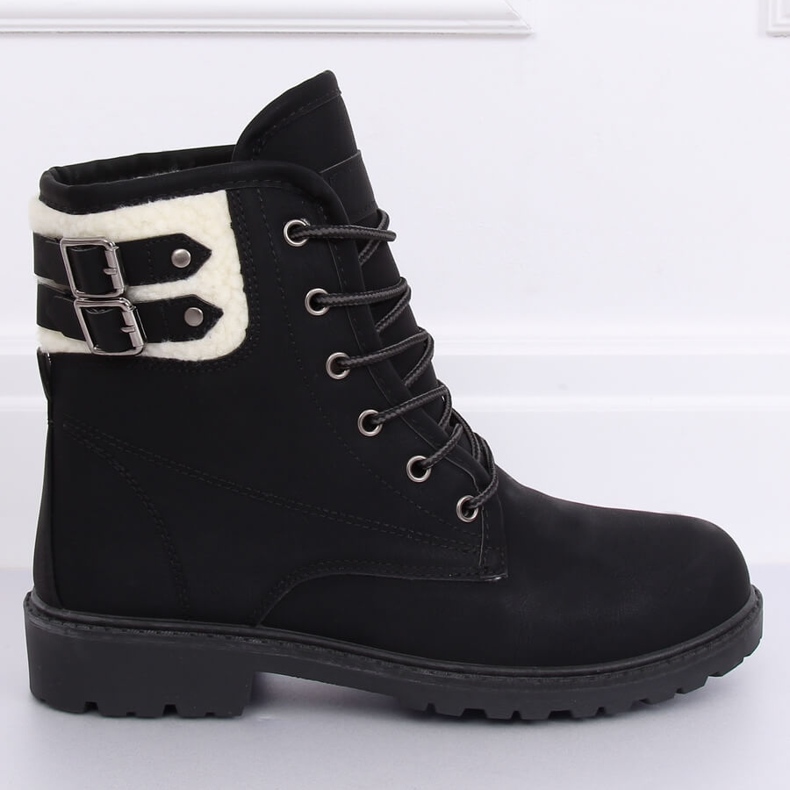Bottes en bois isolées noires pour femmes 1120-PA Noir 1