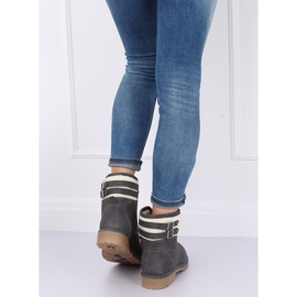 Bottes en bois isolées grises pour femmes 1120-PA Grey 2