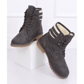 Bottes en bois isolées grises pour femmes 1120-PA Grey 1
