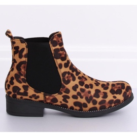 Chelsea boots femme à imprimé léopard 7390-PA Léopard brun 1