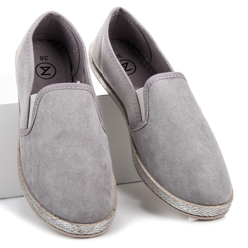 Mckeylor Espadrilles en daim à enfiler gris 2