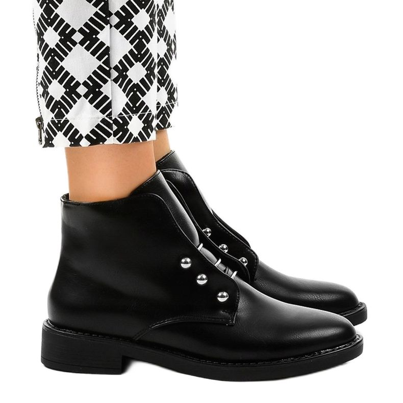 Bottines plates femme noires YF0535 le noir 1