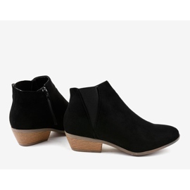 Bottines en daim noir sur le poteau pour femme W06-17 2