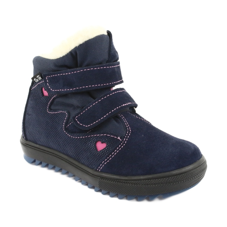 Ren But Bottes avec une membrane velcro 4411 bleu marine rose 1