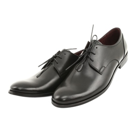 Pilpol Chaussures pour hommes Slippers en cuir 1609 noir le noir 3