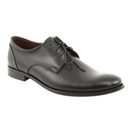 Pilpol Chaussures pour hommes Slippers en cuir 1609 noir le noir 1