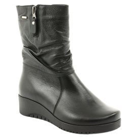 Gregors Bottines compensées en fourrure noire 792 le noir 1